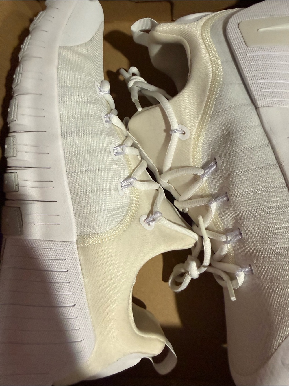 Nike Women’s Cream White Knit Training Sneakers